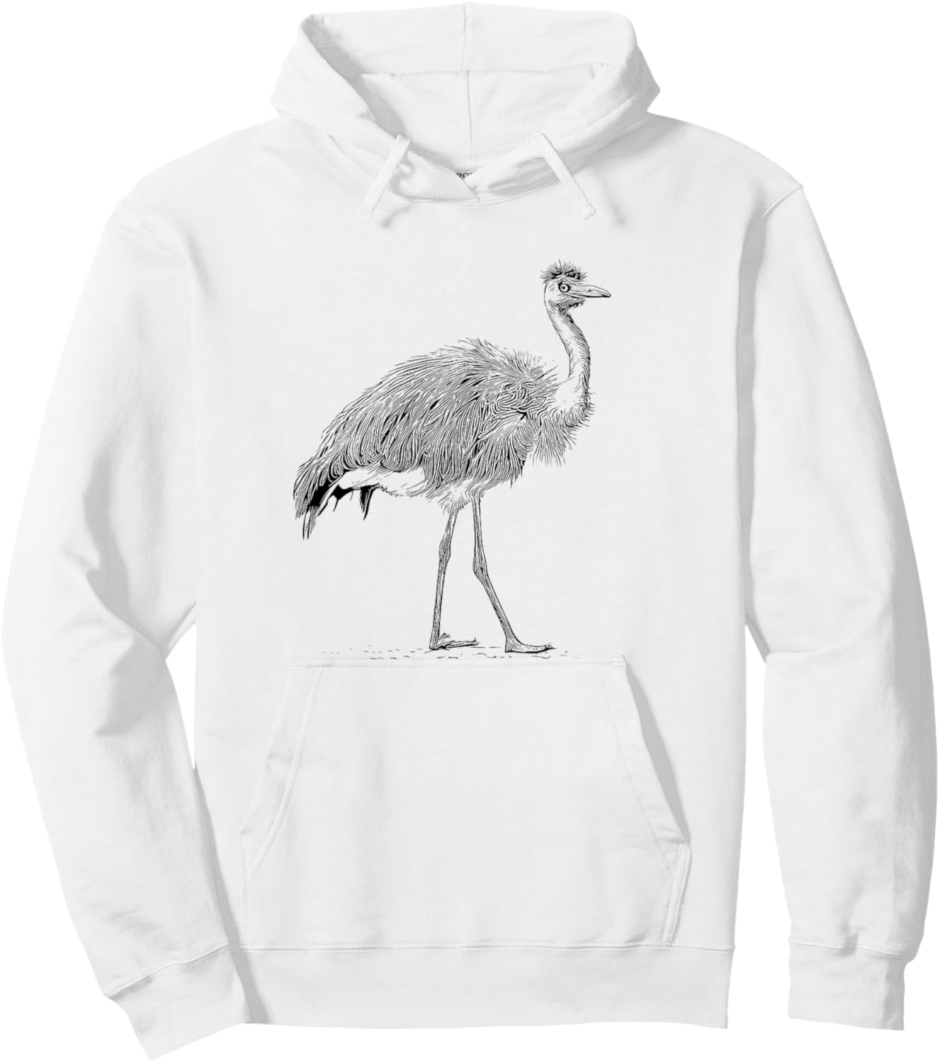 Zookeeper Retro Illustration Vintage Flightless Emu Lover Hoodie - Hoodie | White