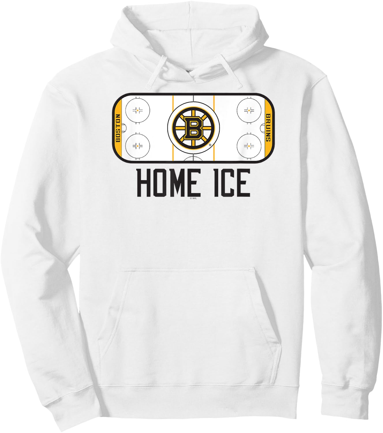 Boston Bruins Home Ice Gray Officially Licensed Hoodie - Hoodie | White