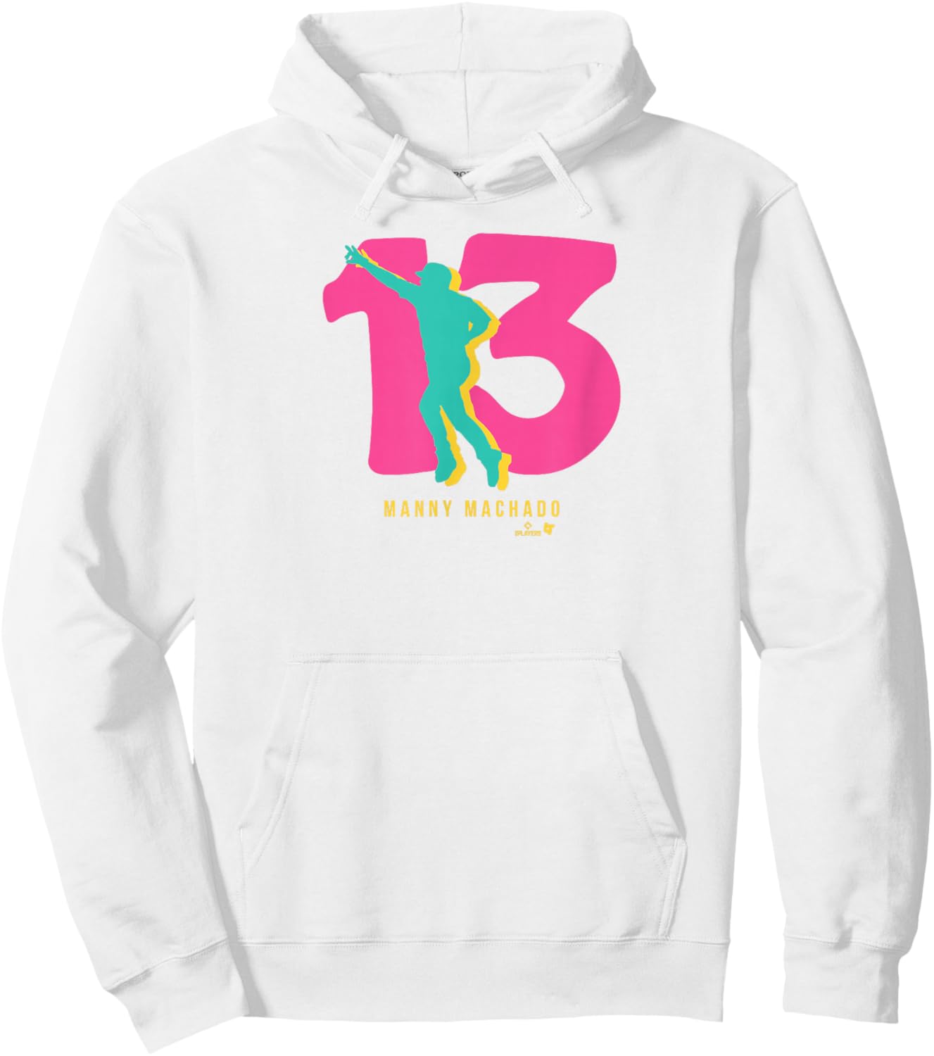 Manny Machado 13: San Diego - San Diego Baseball Hoodie - Hoodie | White