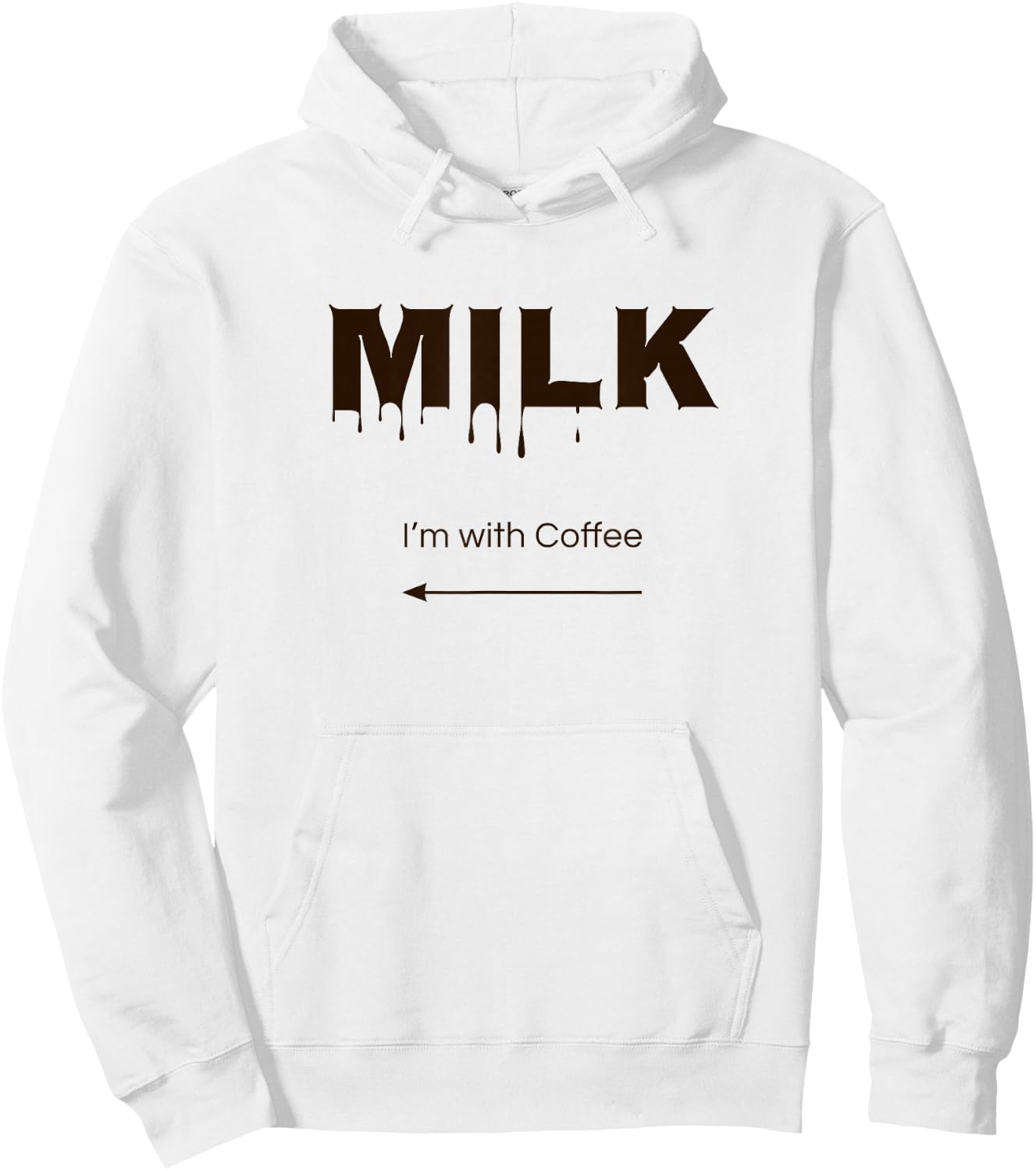 Coffee and Milk Couple Matching Halloween Funny Costume Hoodie - Hoodie | White