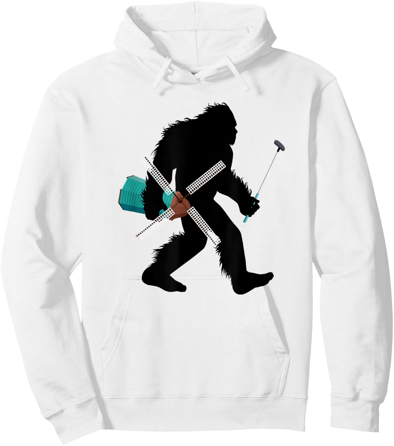 Bigfoot Mini Golf Funny Sasquatch Putt Putt Golfing Hoodie - Hoodie | White