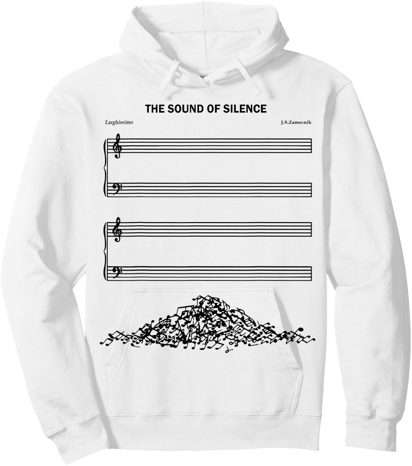 The Sound Of Silence Funny Musical Hoodie - Hoodie | White