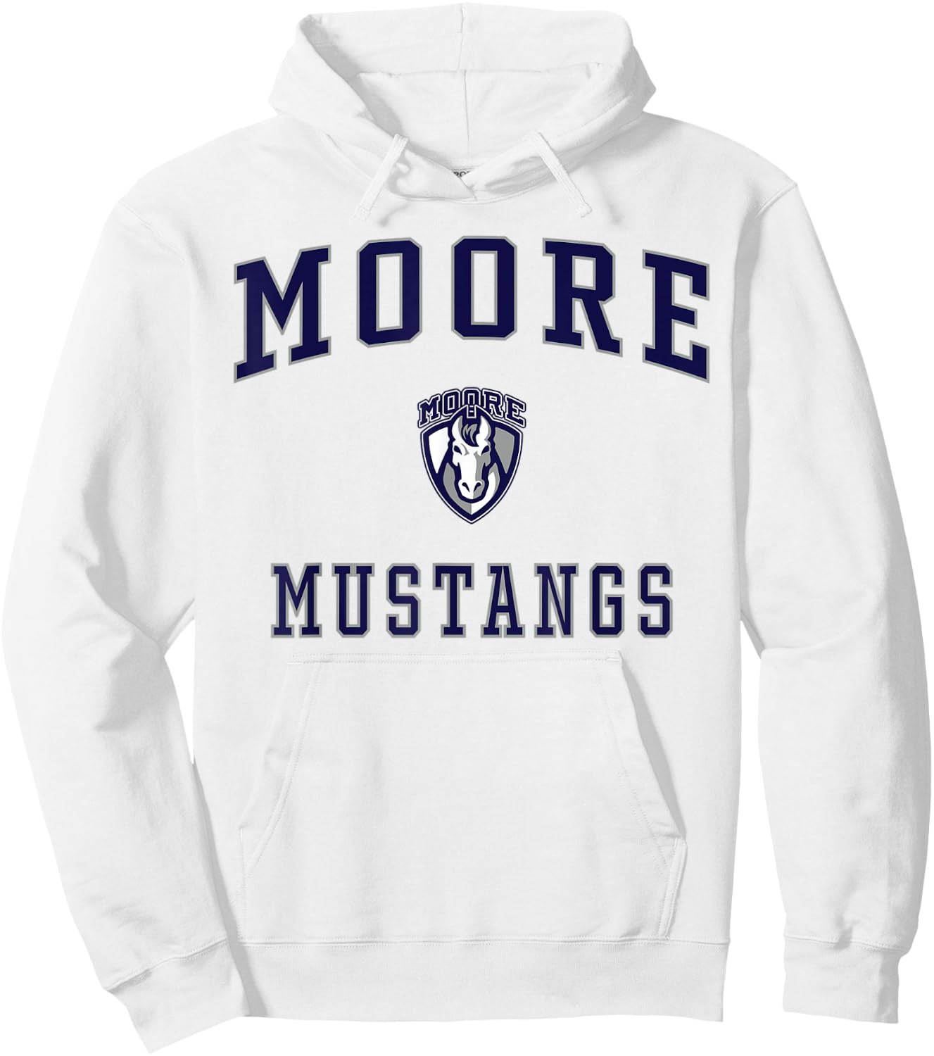 Moore School Mustangs Hoodie - Hoodie | White