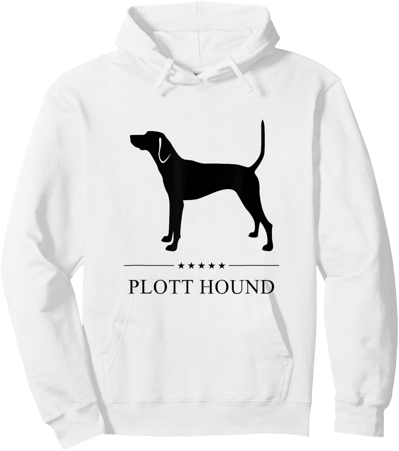 Plott Hound Black Silhouette Hoodie - Hoodie | White