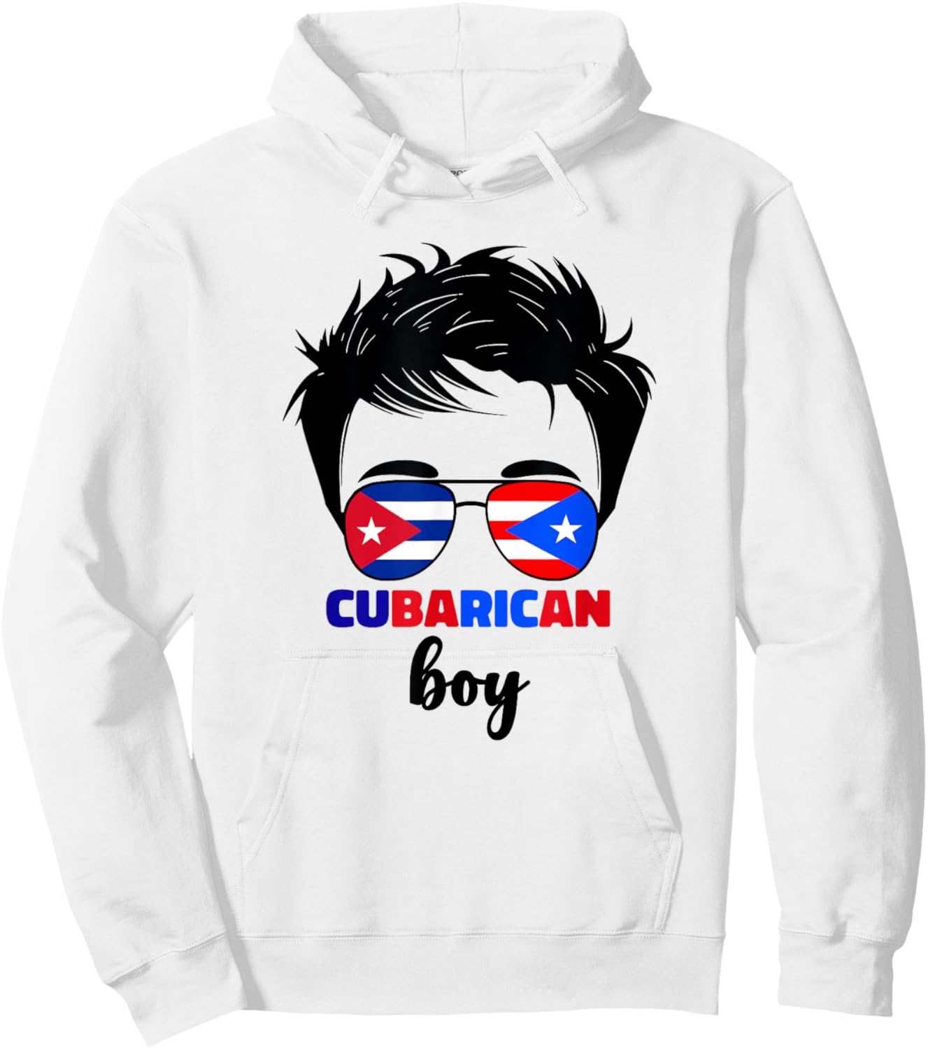 Half Cuban And Puerto Rican Rico Cuba Cubarican Kids Boys Hoodie - Hoodie | White