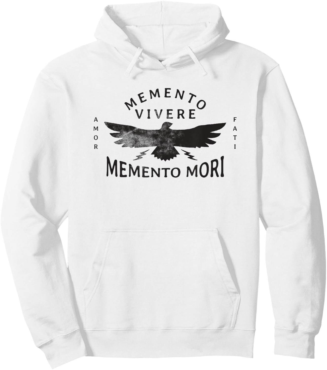 Stoic Quote | Amor Fati | Memento Mori Hoodie - Hoodie | White