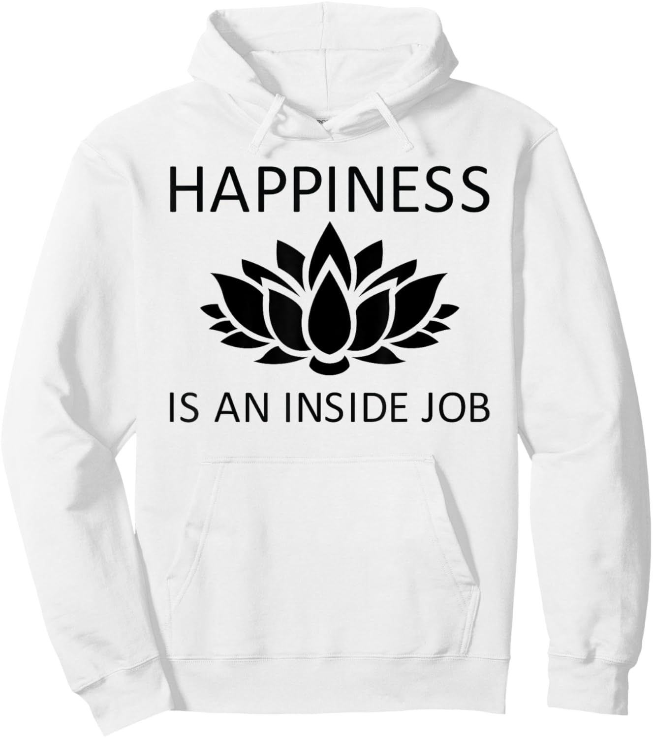 Happiness is an Inside Job Lotus Flower Hoodie - Hoodie | White