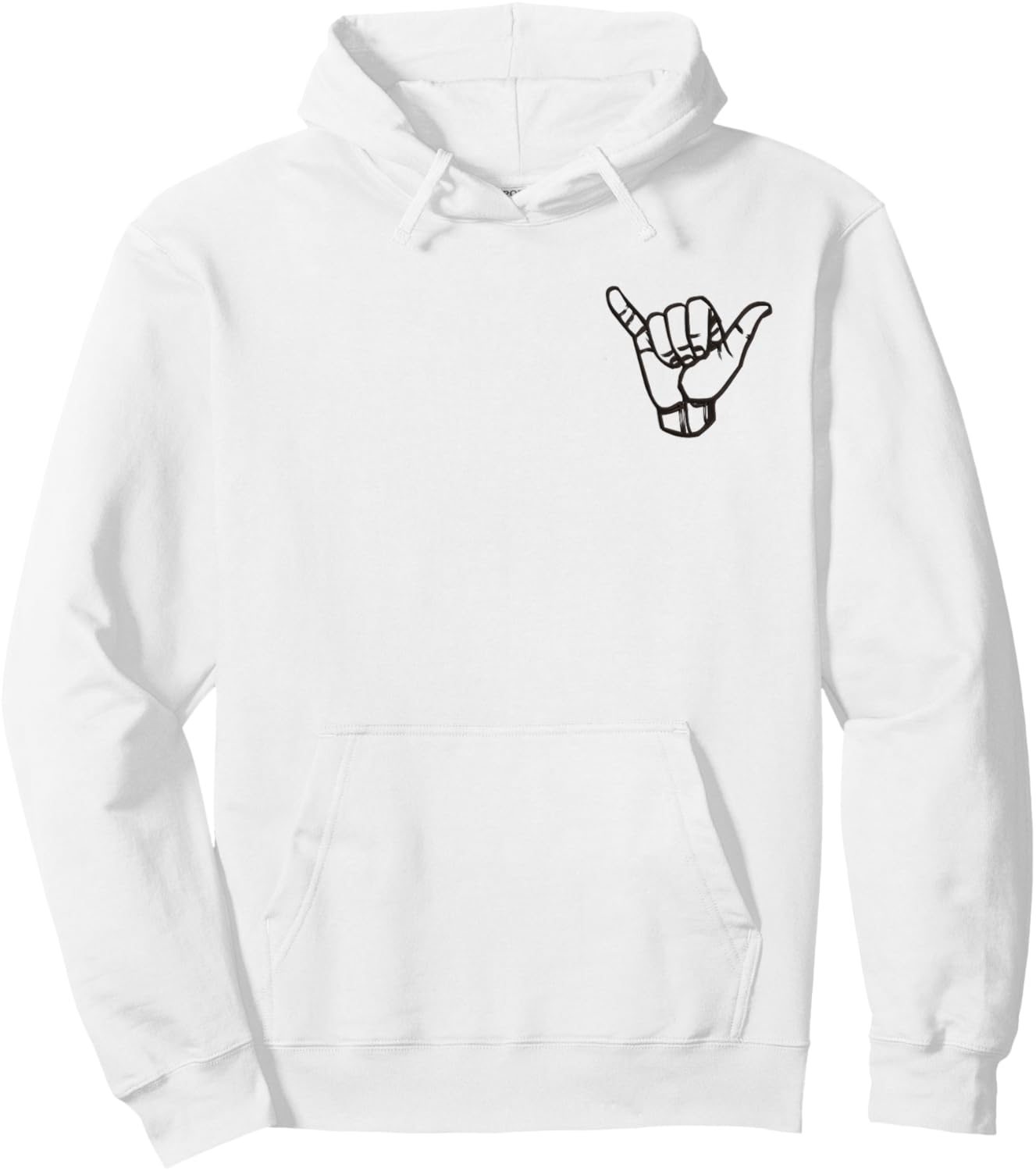 Shaka Sign Hang Good Vibes Retro Loose Hawaii Surfing Hoodie - Hoodie | White