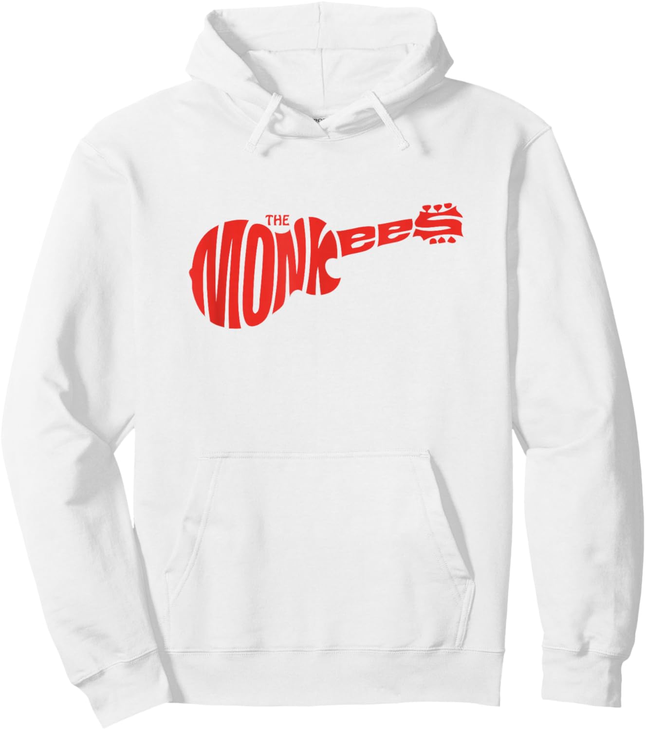 The Monkees Classic Red Guitar Logo White Hoodie - Hoodie | White