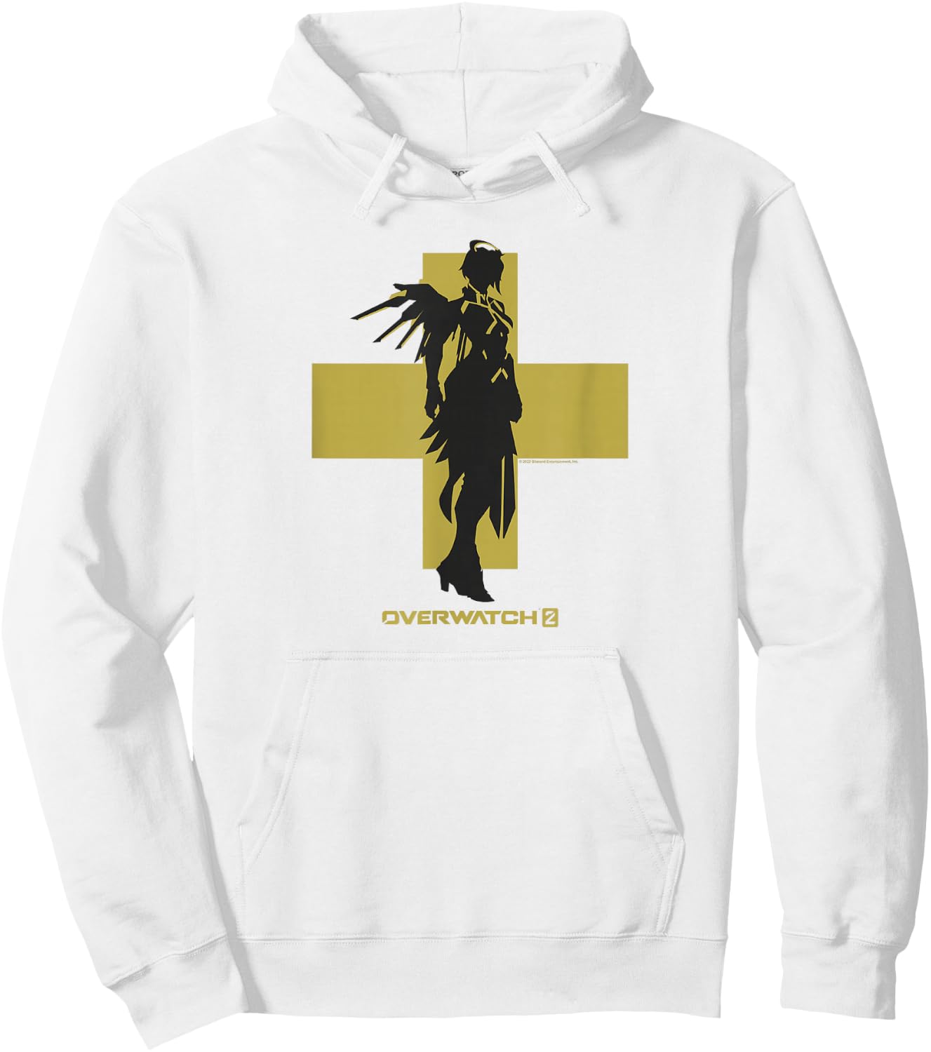 Overwatch 2 Mercy Angel Silhouette Hoodie - Hoodie | White