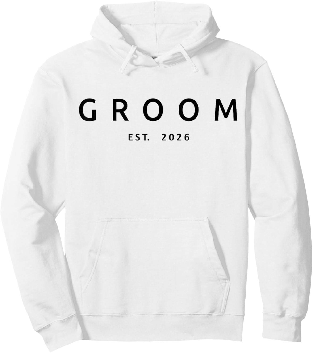 Groom Est. 2026 Future Husband Wedding, Bachelor Party Hoodie - Hoodie | White