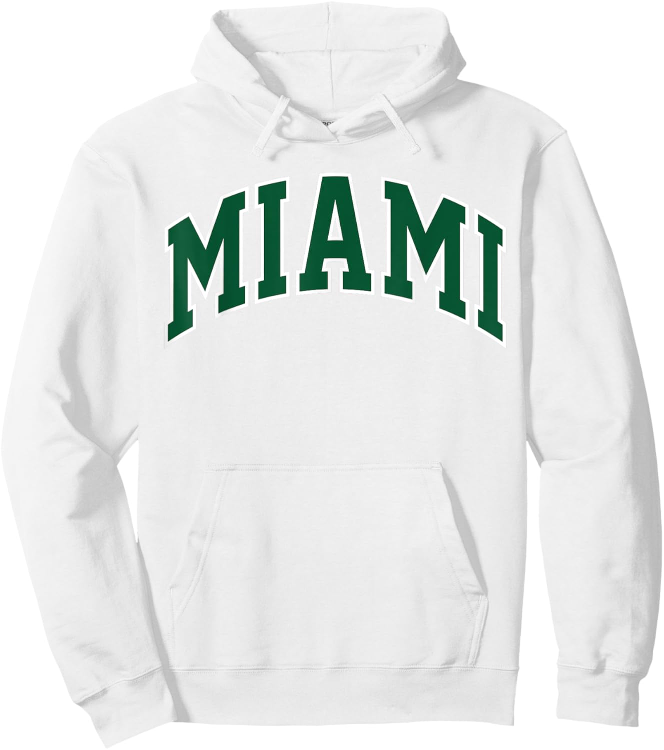 Retro Miami Men Miami Women Vintage Green White FL Souvenir Hoodie - Hoodie | White