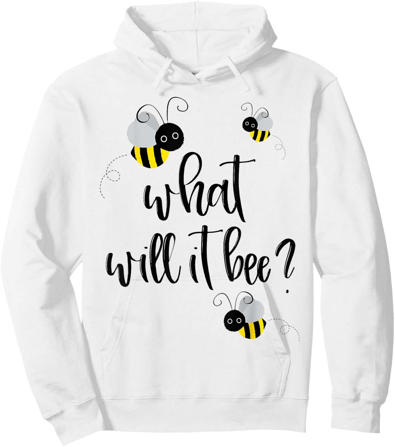 What Will It Bee Shirt Gender Reveal He or She Boy Girl Hoodie - Hoodie | White