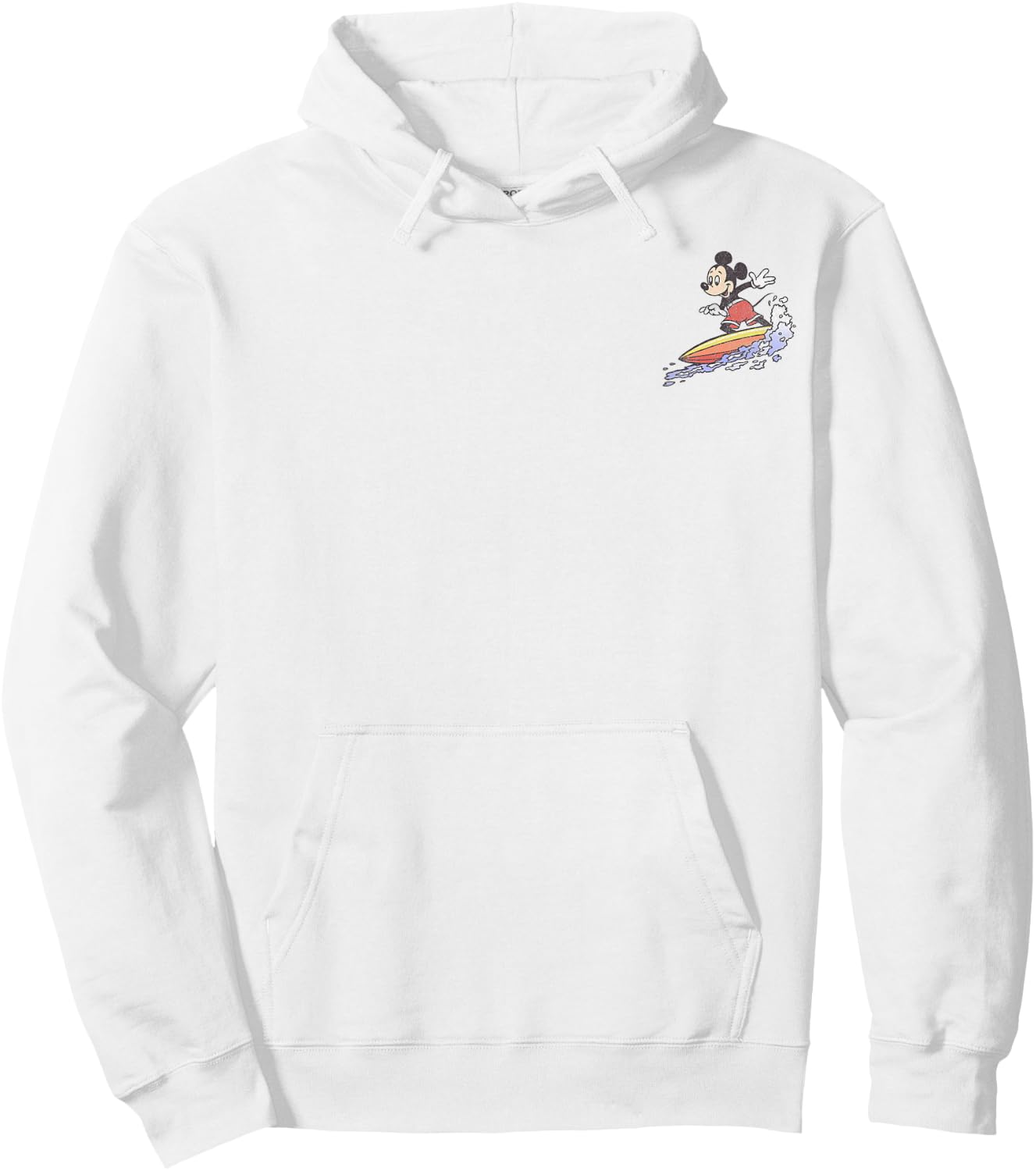 Disney Mickey & Friends Surfing Mickey Left Chest Small Hoodie - Hoodie | White