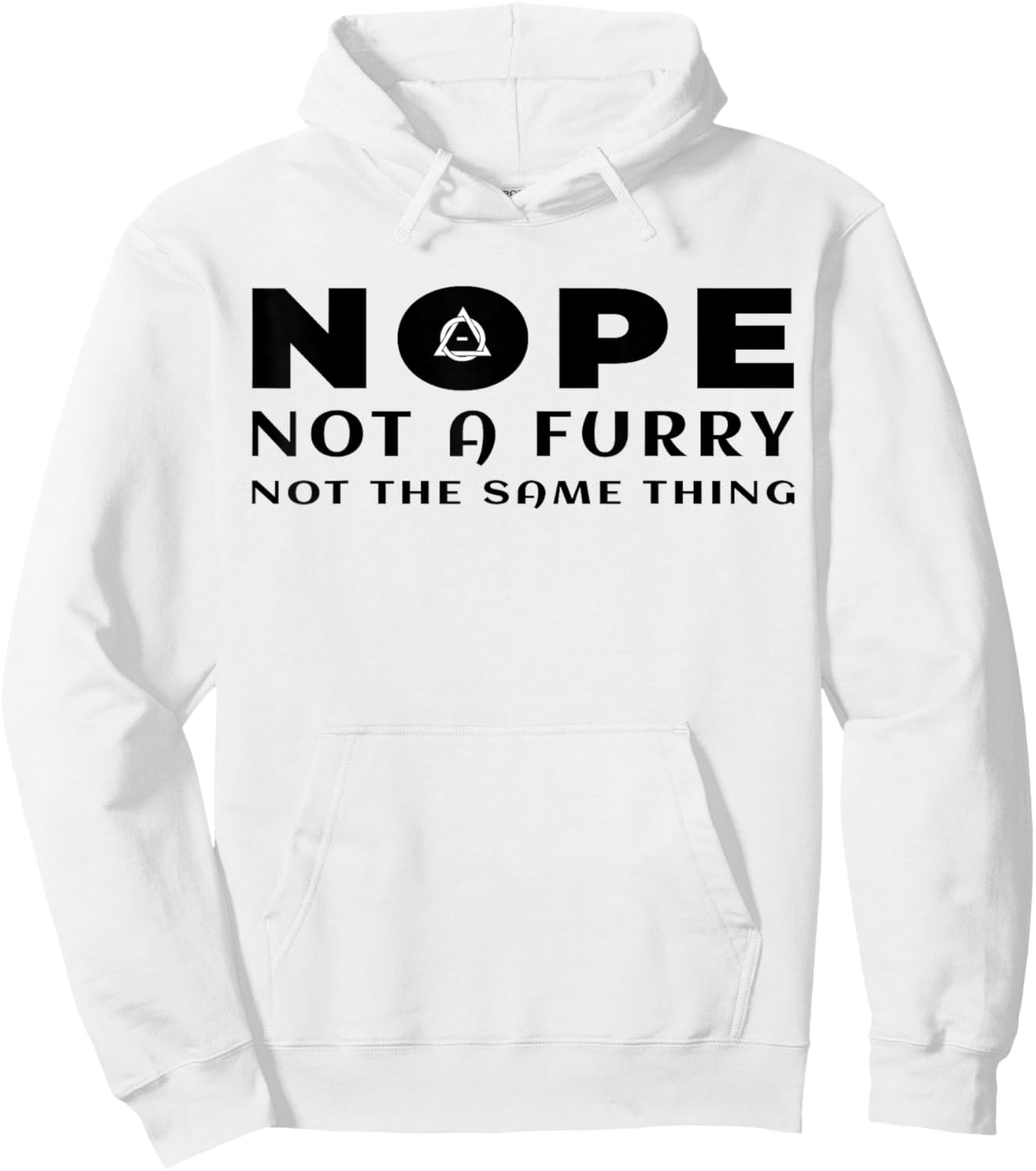 Nope Not A Furry Not The Same Thing Alter Therian Otherkin Hoodie - Hoodie | White