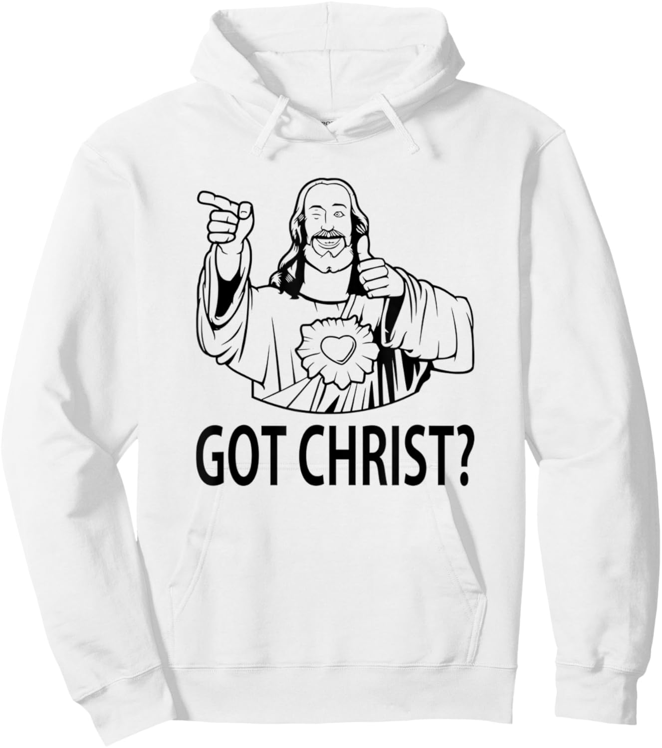 Funny Happy Buddy Jesus Christ Religious Christian Hoodie - Hoodie | White