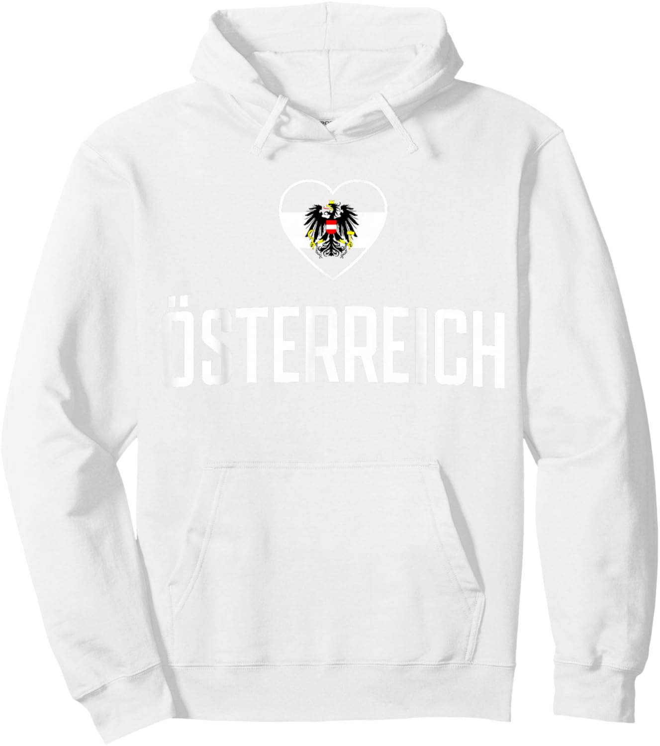 Österreich Flagge Adler für Fan Hoodie - Hoodie | White