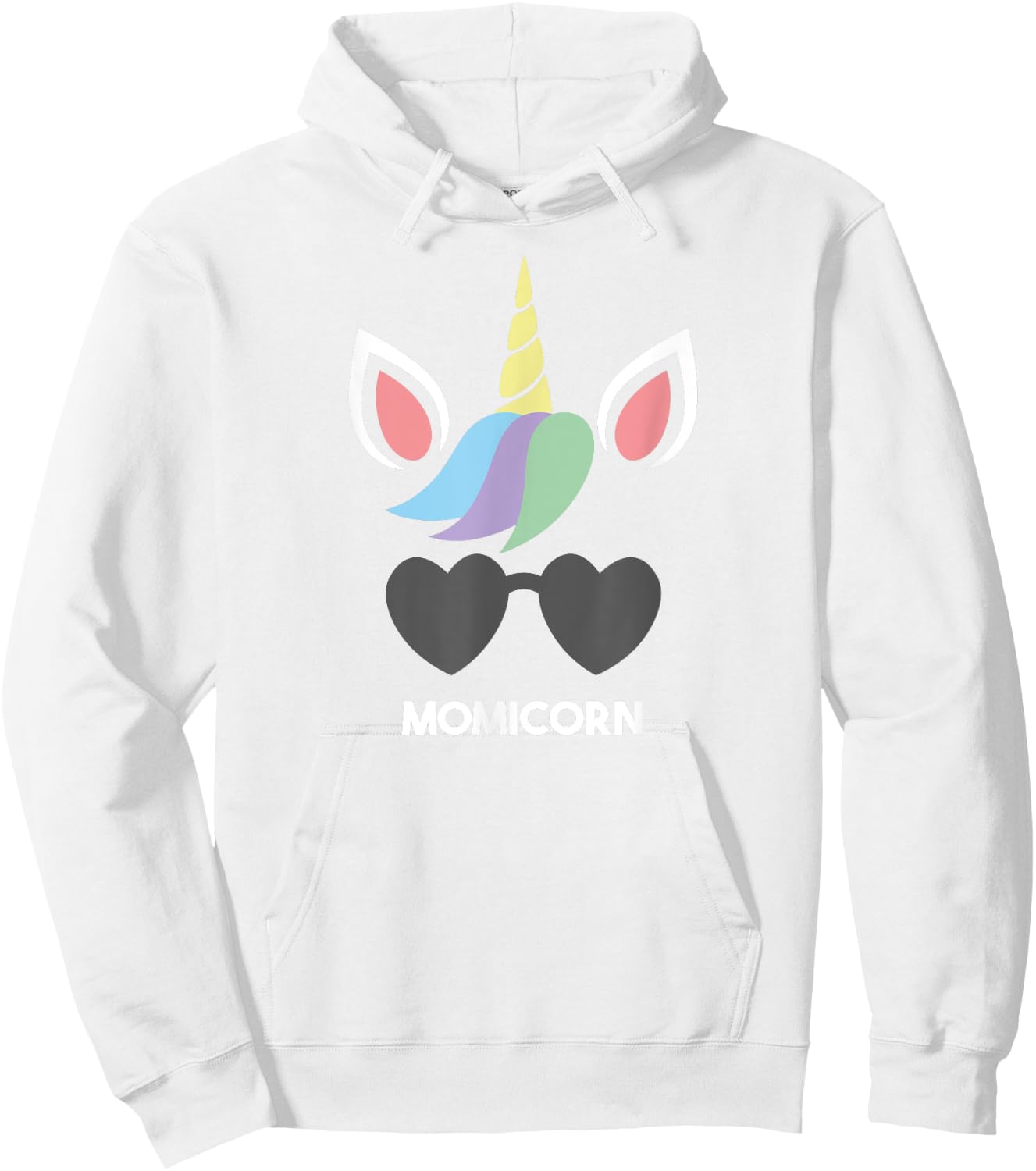 Momicorn Shirt Funny Unicorn Best Mom Mother's Day Gift Hoodie - Hoodie | White