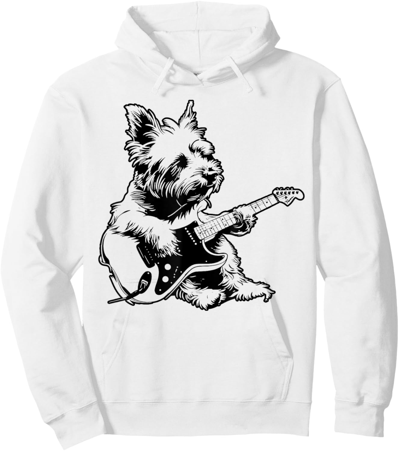 Dog Guitarist Guitar - Westie Dad Mom Women Hoodie - Hoodie | White