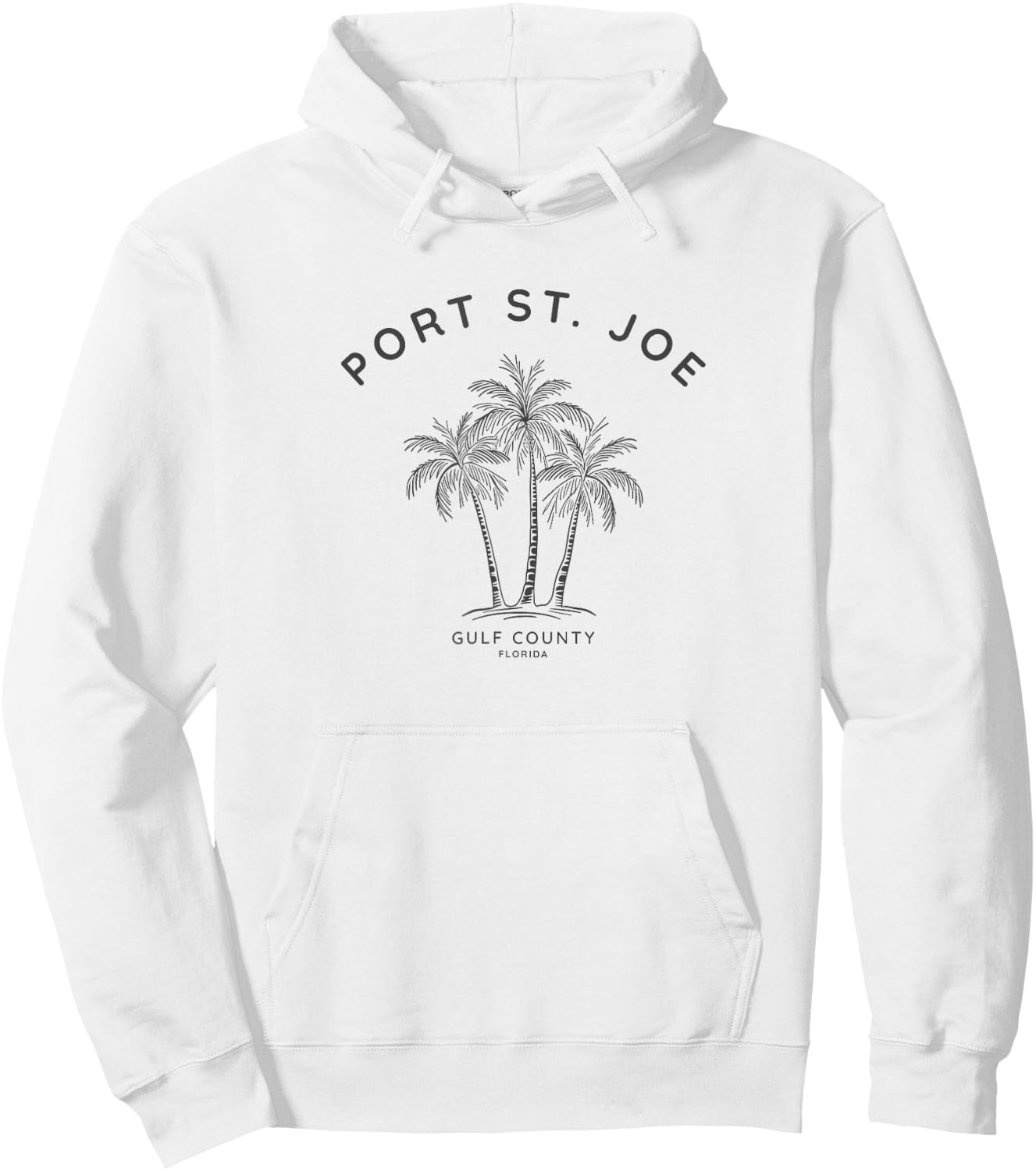 Port St. Joe Florida FL Beach Vacation 70s Vintage Palm Tree Hoodie - Hoodie | White