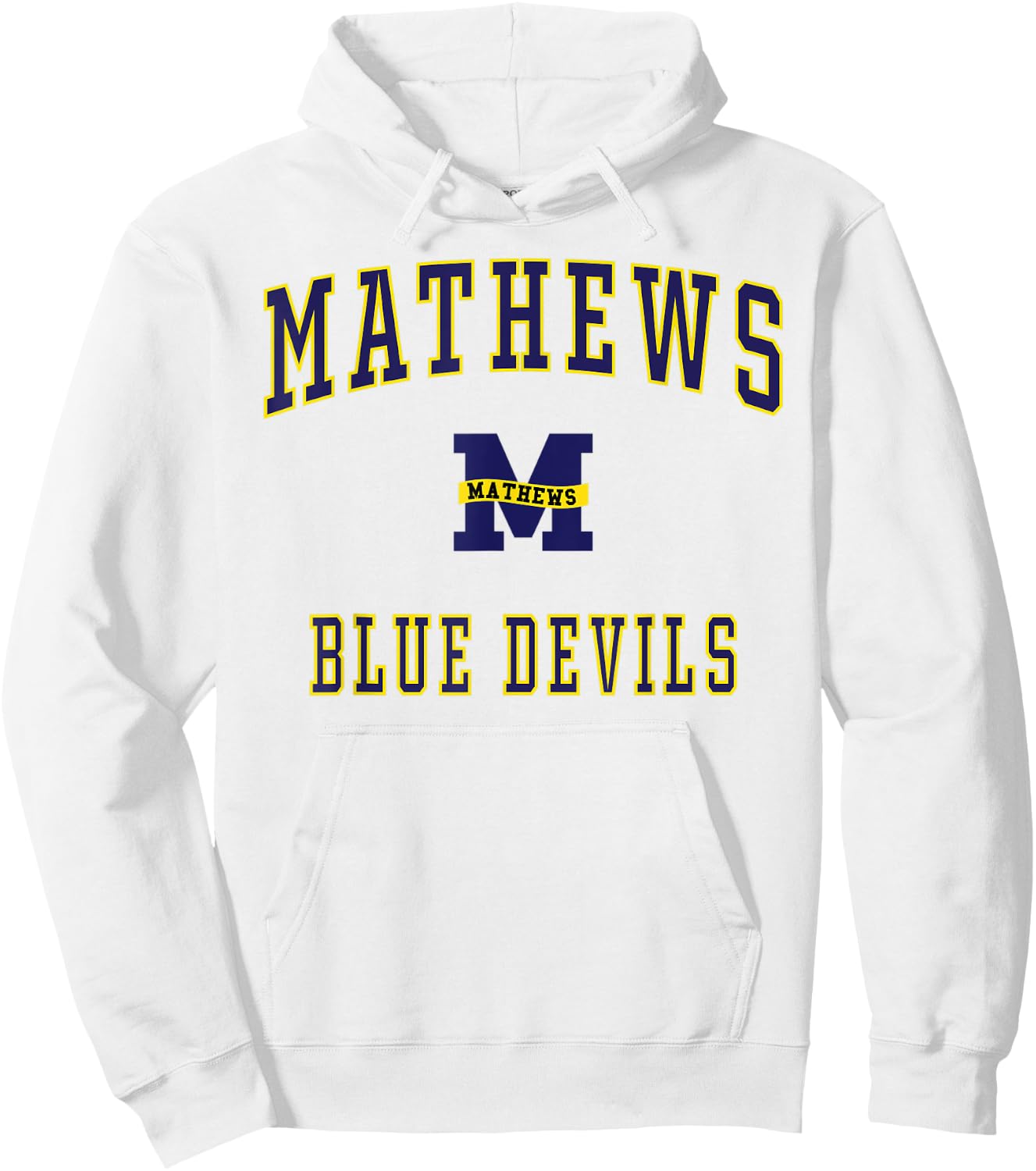 Mathews High School Blue Devils Hoodie - Hoodie | White