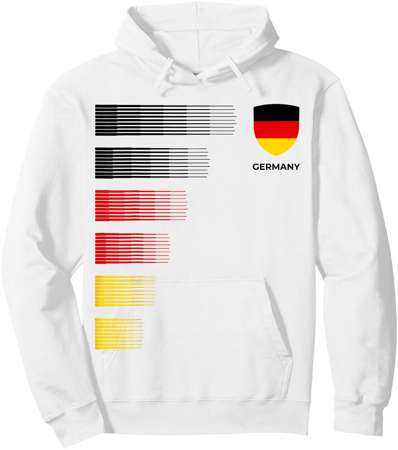 Germany Flag Emblem Patriotic German National Pride Hoodie - Hoodie | White