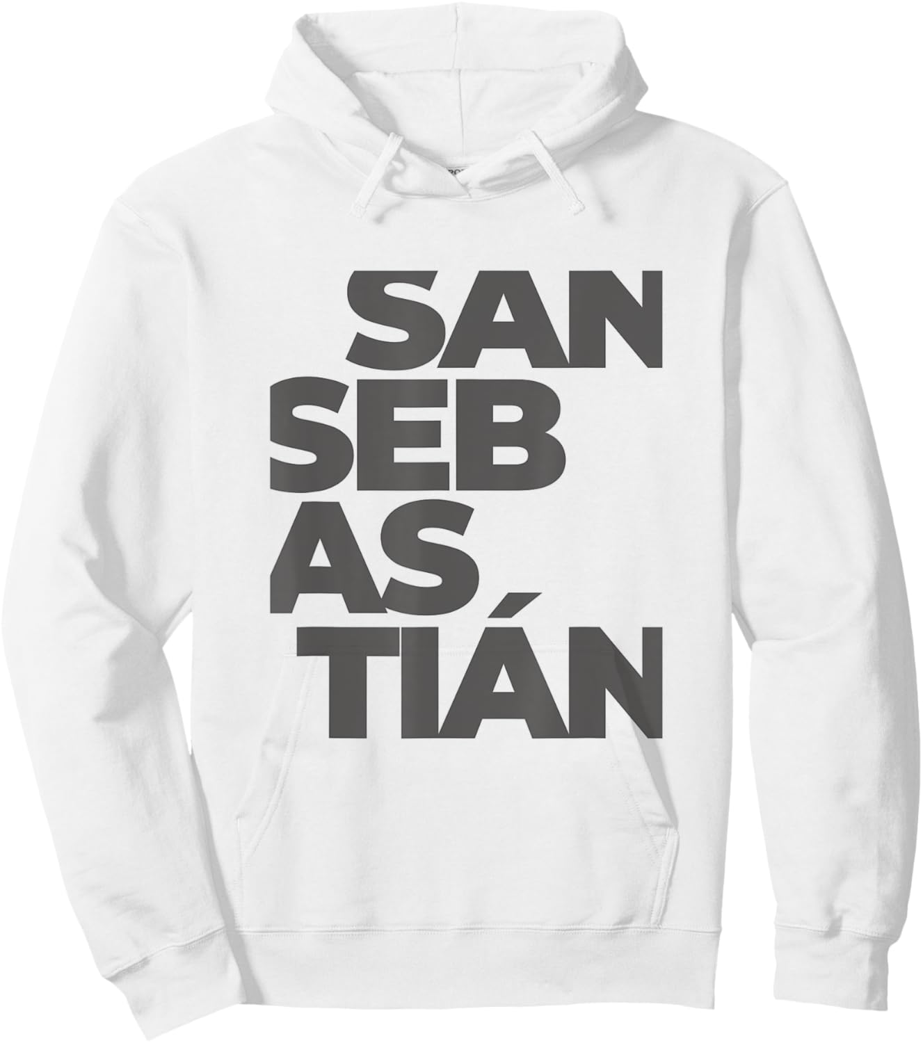 San Sebastián Large Text Hoodie - Hoodie | White