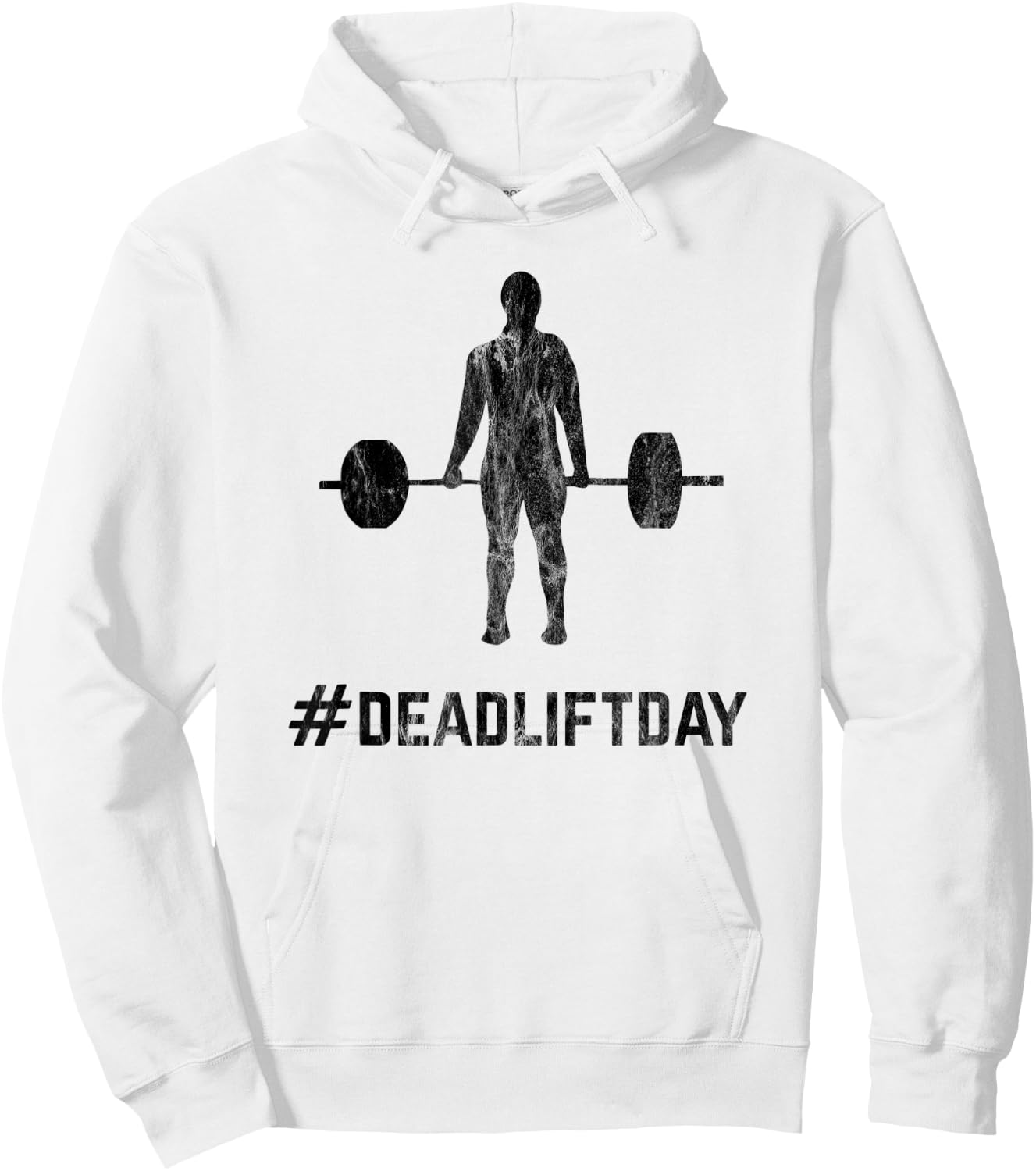 Deadlift-Day Retro Vintage Barbell Gym Lifting Hoodie - Hoodie | White