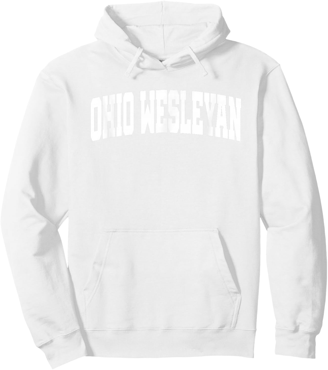 Ohio Wesleyan University Battling Bishops School Name Arch Hoodie - Hoodie | White