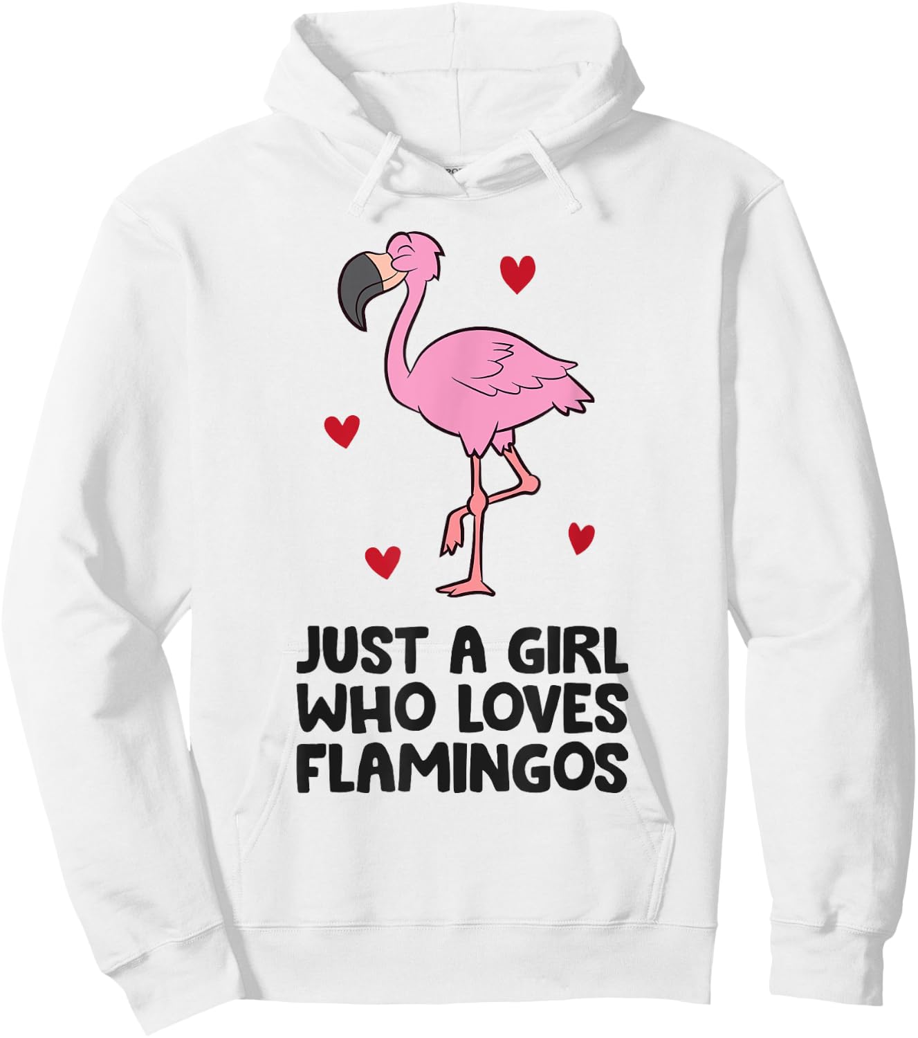 Just a Girl Who Loves Flamingos Hoodie - Hoodie | White