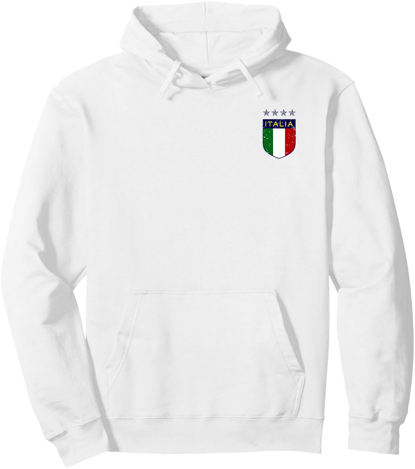 Vintage Italia Soccer Double-Sided Hoodie - Hoodie | White