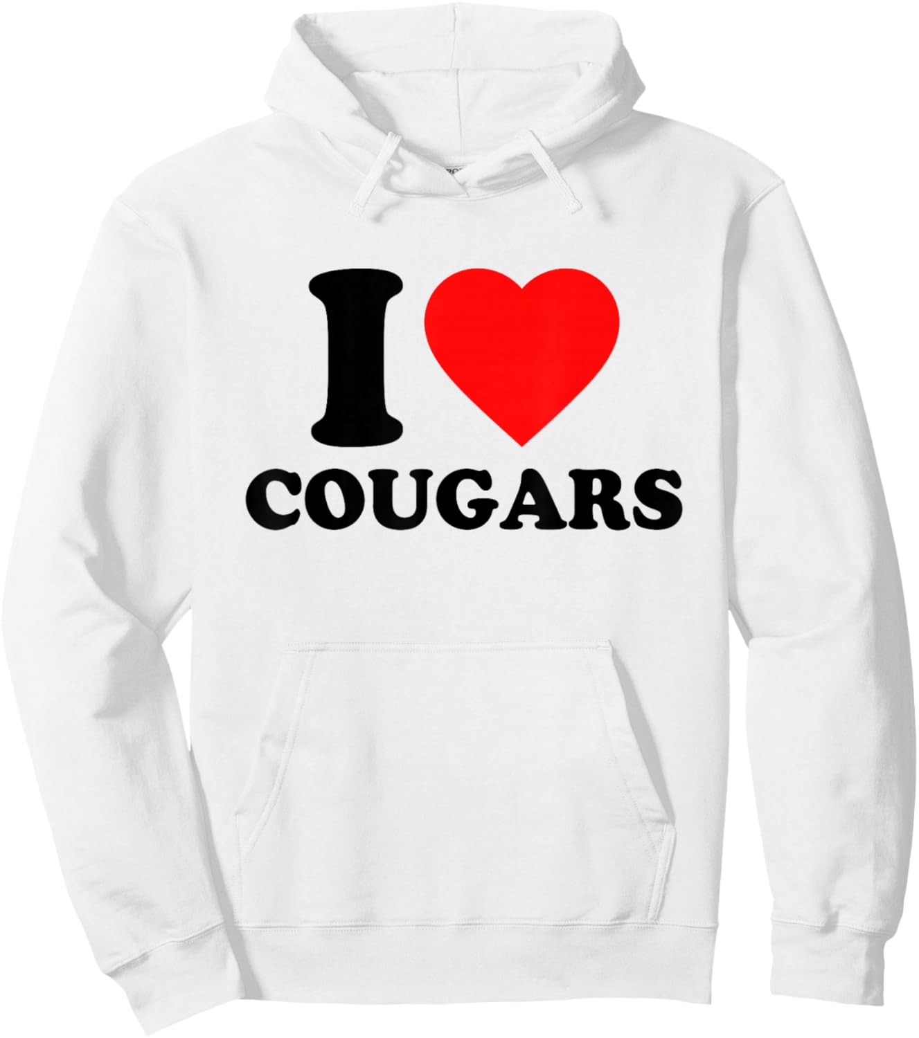 I Love Cougars Shirt - I Heart Cougars , white, S Hoodie - Hoodie | White