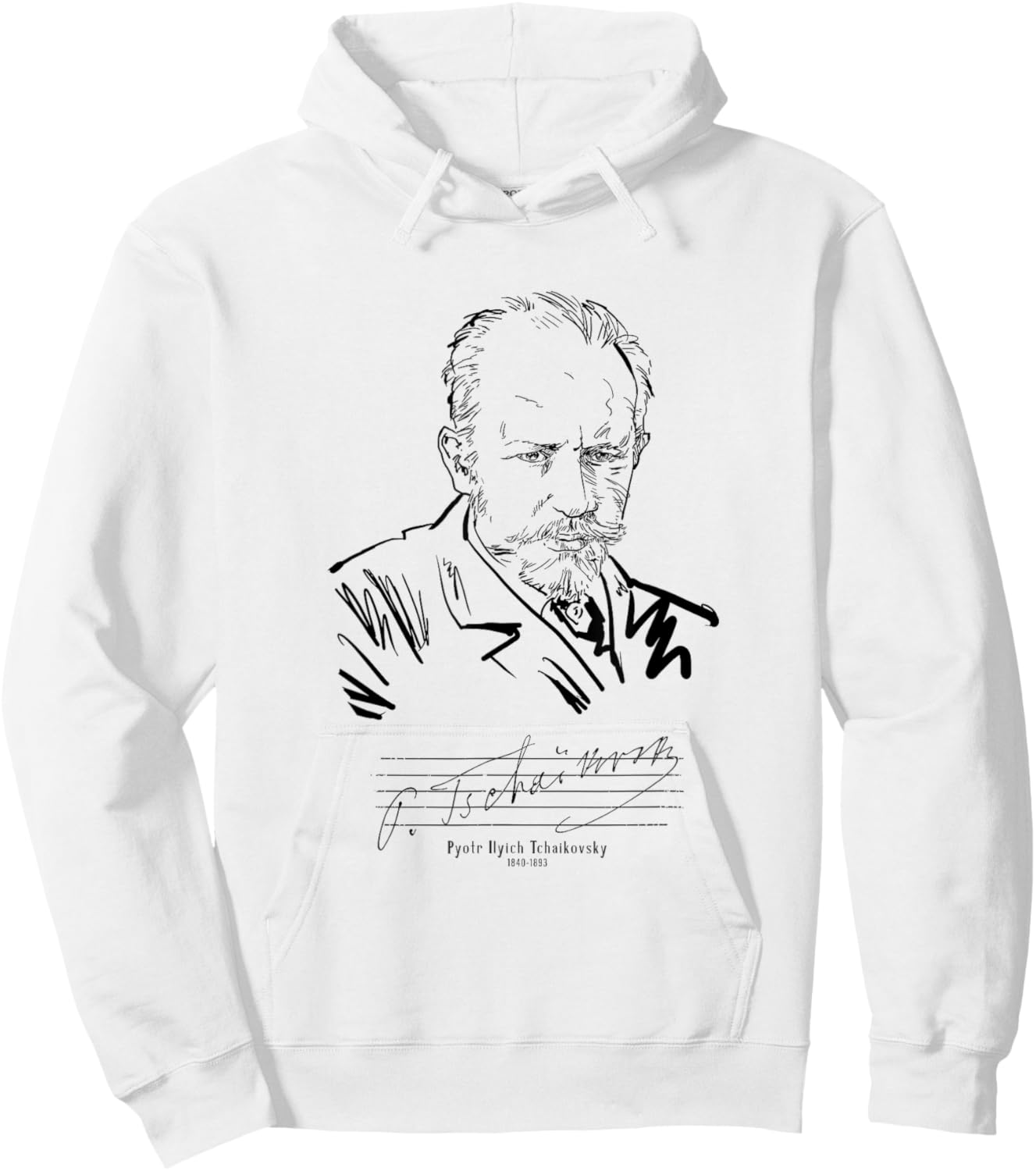 Tchaikovsky-Russian composer-Classical Music Hoodie - Hoodie | White