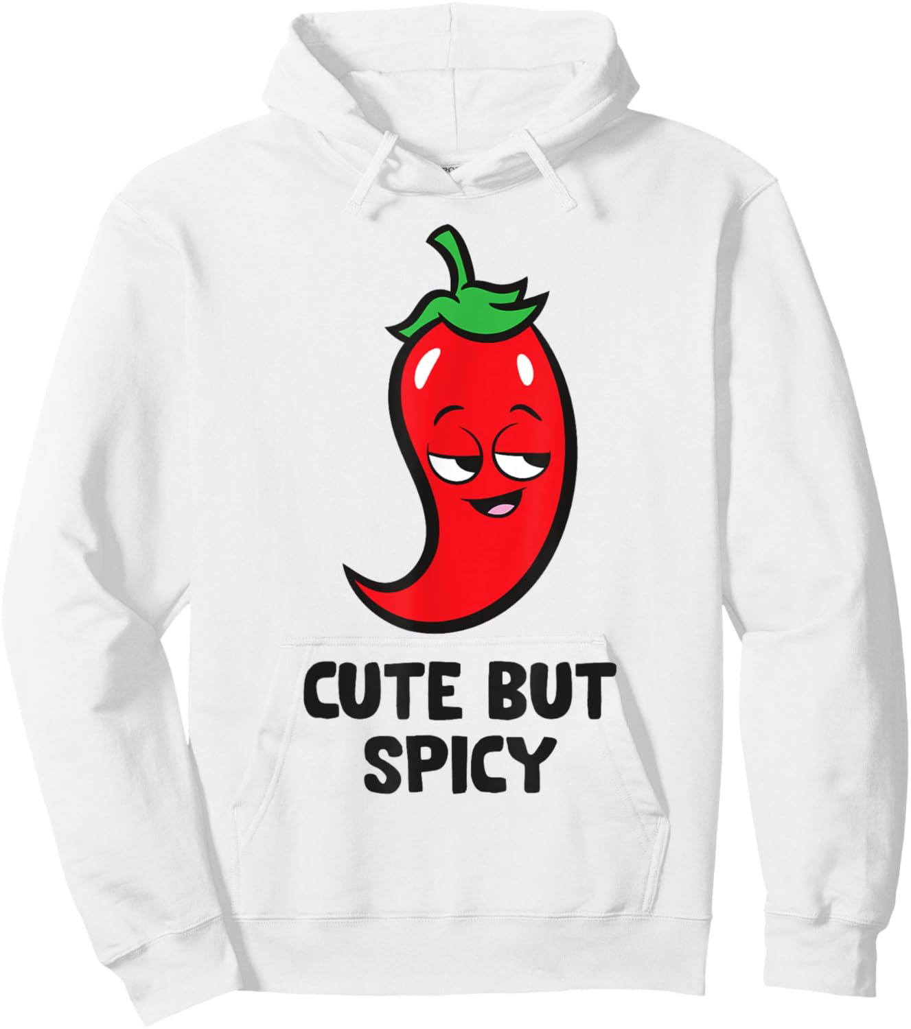 Cute But Spicy Cute Red Chili Hoodie - Hoodie | White