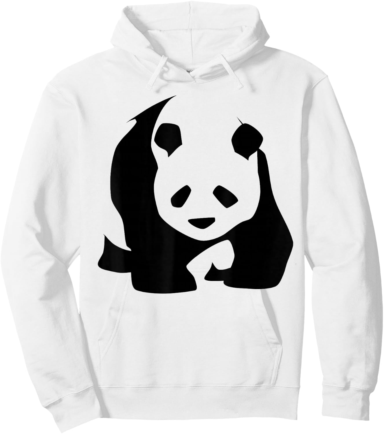 Panda Bear Lovers Minimalist Black and White China Wildlife Hoodie - Hoodie | White