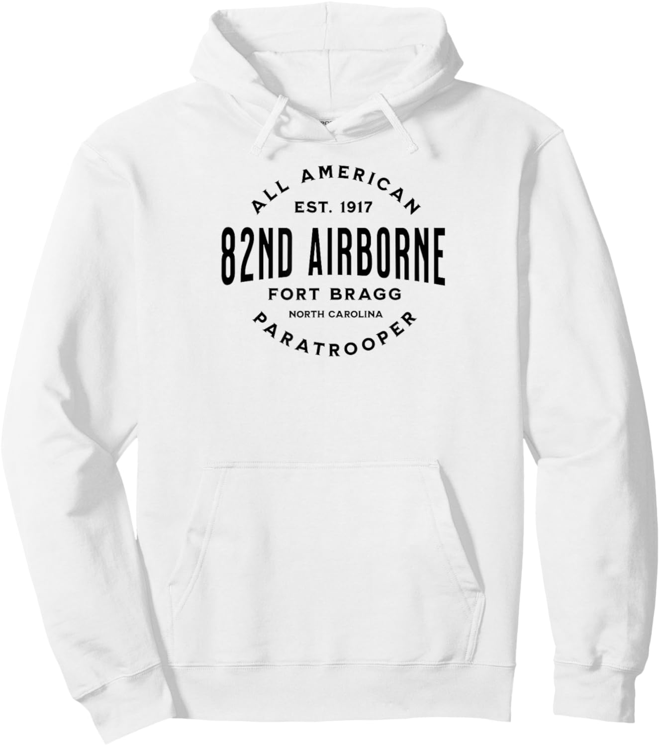 82nd Airborne Paratrooper Fort Bragg All American Veteran Hoodie - Hoodie | White