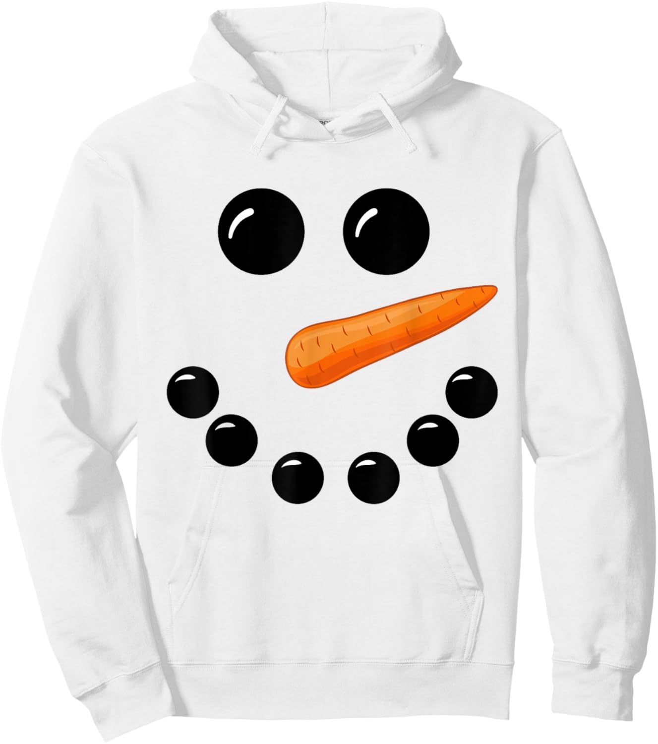 Snowman Face Shirt Boys Children Toddlers Funny Christmas Hoodie - Hoodie | White