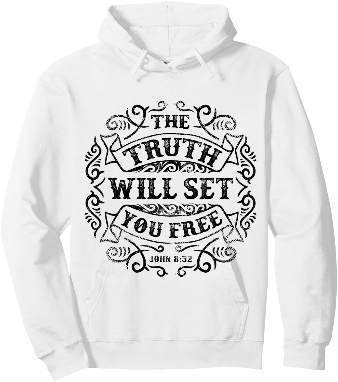 The Truth Will Set You Free - John 8:32 Hoodie - Hoodie | White