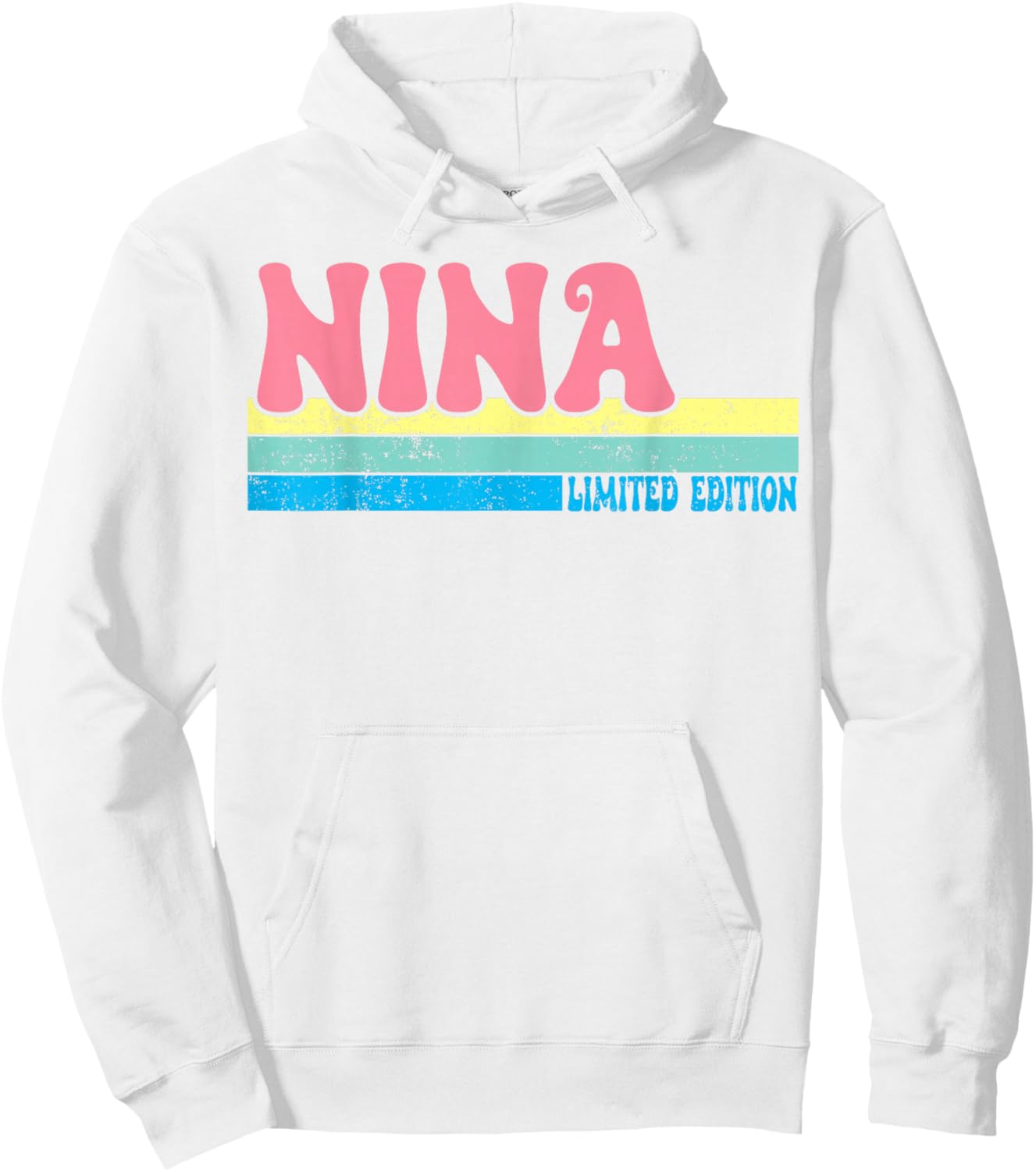 NINA Name Personalized Cute Idea Groovy Women NINA Hoodie - Hoodie | White