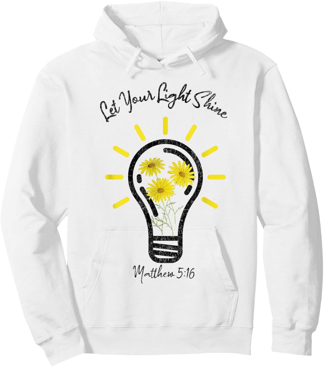 Let Your Light Shine Matthew 5:16 Hoodie - Hoodie | White