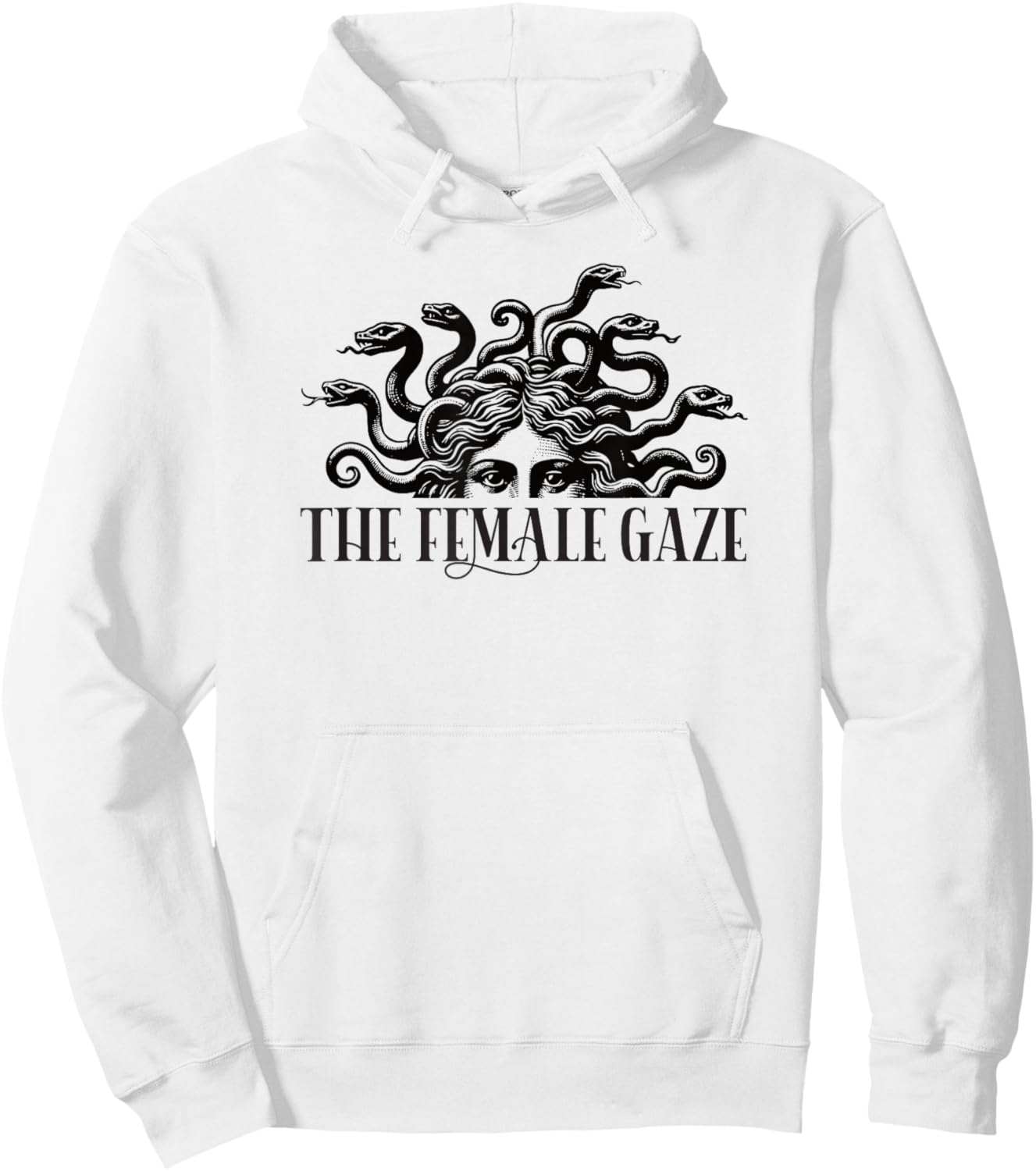 The Female Gaze Greek Goddess Snake Feminist Hoodie - Hoodie | White