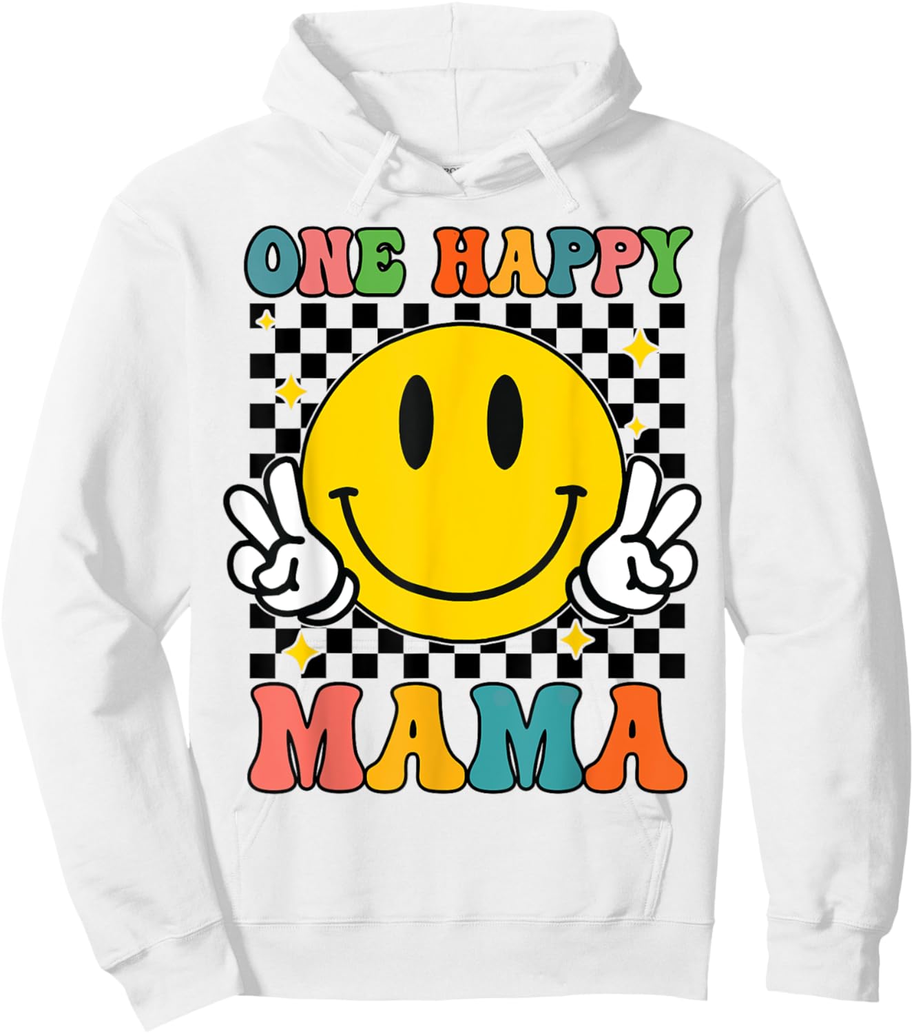 One Happy Dude Mama Happy Face 1st Birthday Family Matching Hoodie - Hoodie | White