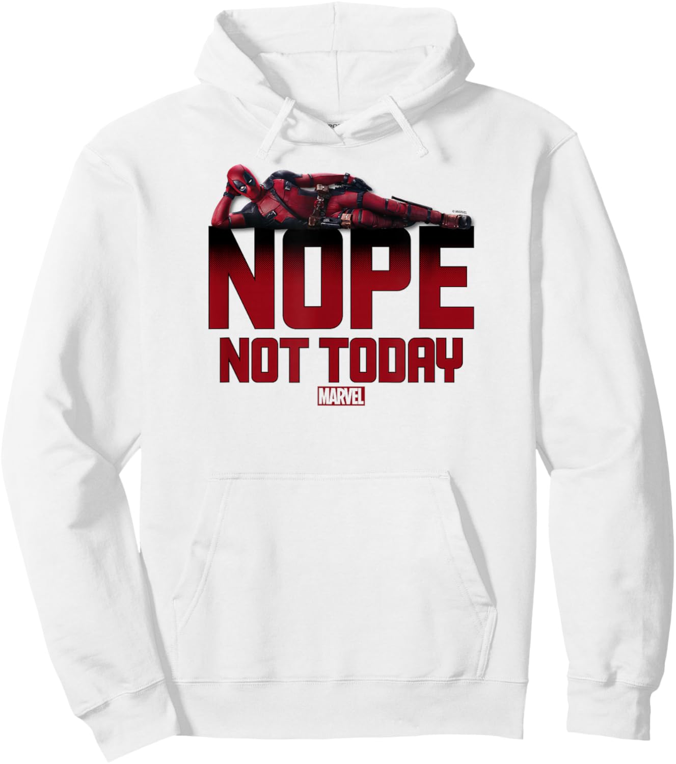 Deadpool - Nope Not Today Hoodie - Hoodie | White