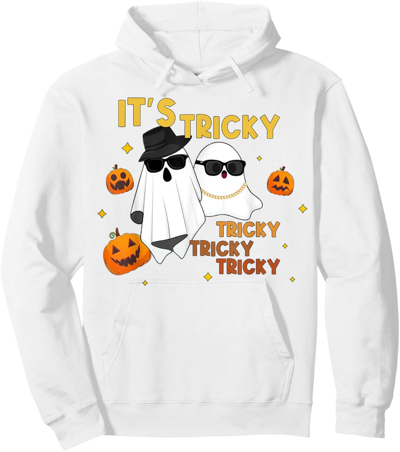 It's Tricky Tricky Tricky Funny Ghost Boo Halloween Hoodie - Hoodie | White