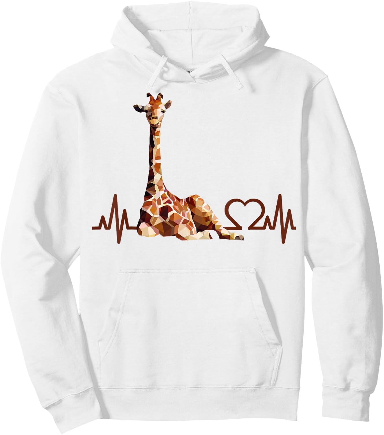 Birthday Giraffe Heartbeat Shirt for Woman Man Kids Hoodie - Hoodie | White