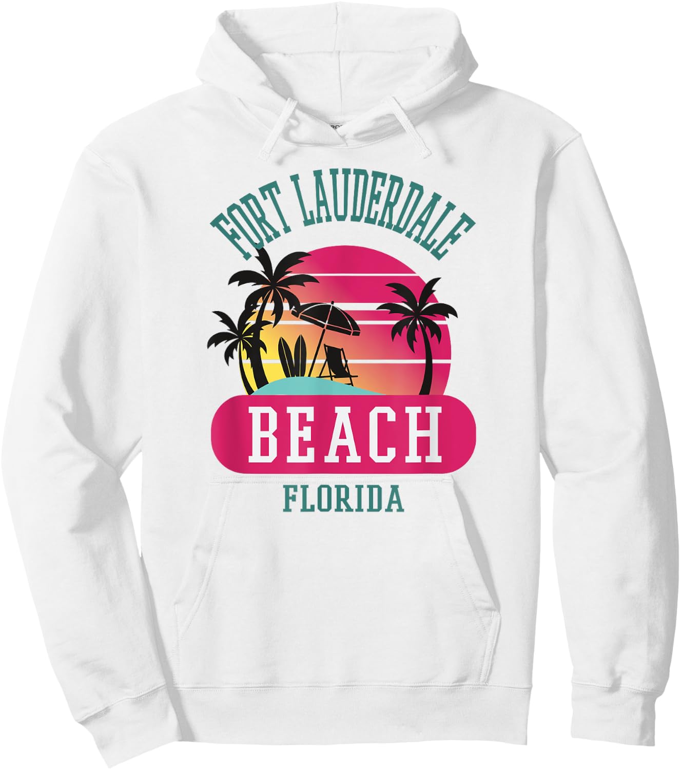 "Fort Lauderdale" Florida Beach FL Men Women Hoodie - Hoodie | White