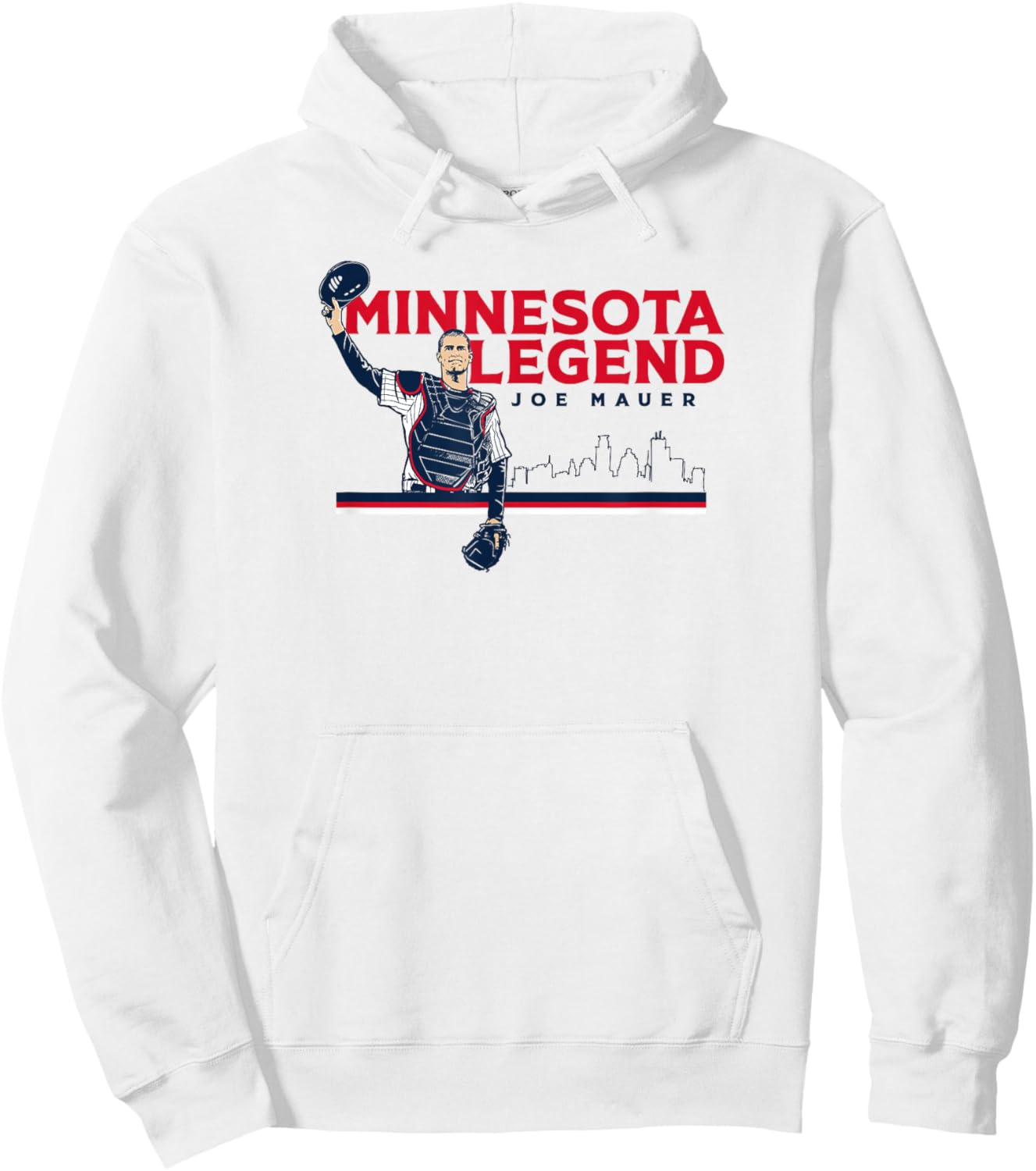 Joe Mauer - Minnesota Legend - Minnesota Baseball Hoodie - Hoodie | White