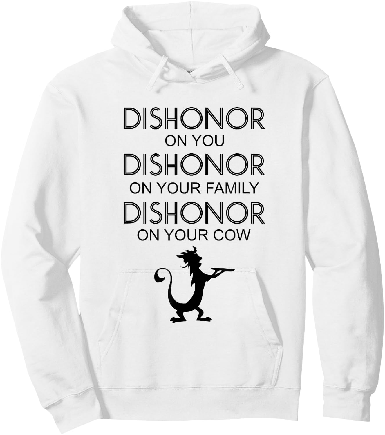 Dishonor On You Your Family Your Cow Hoodie - Hoodie | White