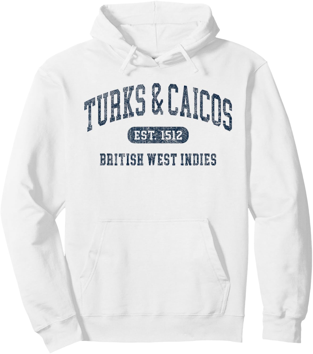Vintage Turks & Caicos Islands Retro Throwback Hoodie - Hoodie | White