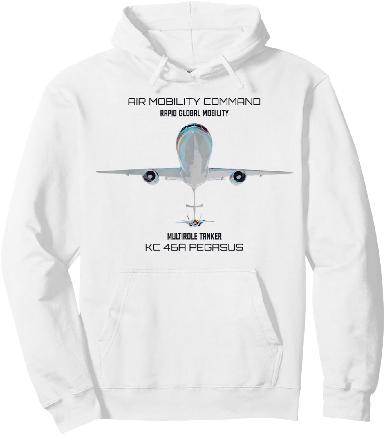 KC-46 Pegasus Aircraft Tanker Refueling Military Airplane Hoodie - Hoodie | White